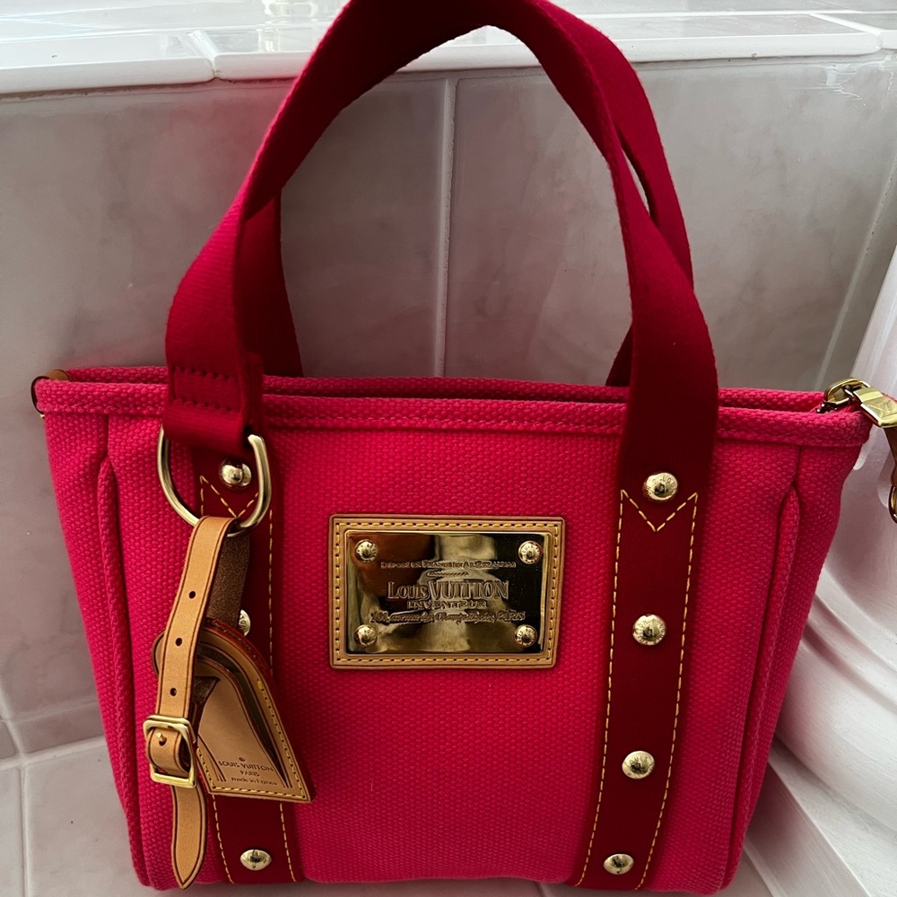 Louis Vuitton Pink Canvas Antigua Cabas PM.